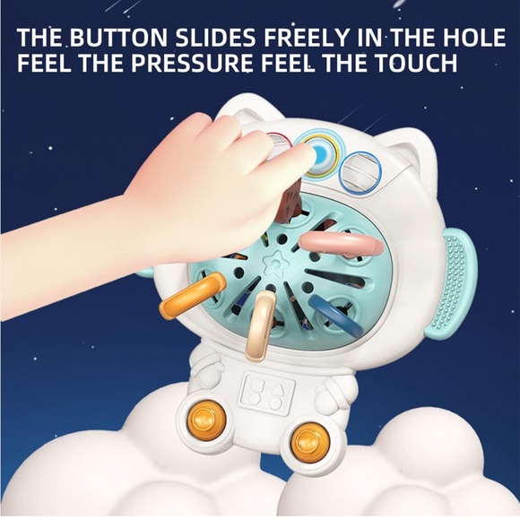 Baby👶🏽2 Pack Astronauts Portable Pull String Teething Activity & Sensory Toys - Picture 6 of 11